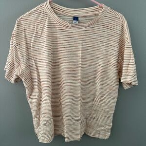 Old Navy Pink and Cream Striped Tee
